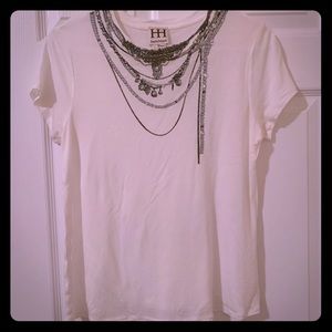 Haute Hippie white embellished tee